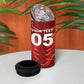 Custom Tunisia Football 4 in 1 Can Cooler Tumbler Eagle Cracked Texture Athletic