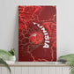 Tunisia Football Canvas Wall Art Eagle Cracked Texture Athletic
