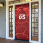 Custom Tunisia Football Door Cover Eagle Cracked Texture Athletic