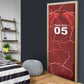 Custom Tunisia Football Door Cover Eagle Cracked Texture Athletic