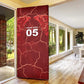 Custom Tunisia Football Door Cover Eagle Cracked Texture Athletic