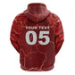 Custom Tunisia Football Hoodie Eagle Cracked Texture Athletic