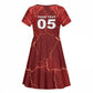 Custom Tunisia Football Kid Short Sleeve Dress Eagle Cracked Texture Athletic