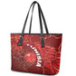 Tunisia Football Leather Tote Bag Eagle Cracked Texture Athletic