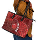 Tunisia Football Leather Tote Bag Eagle Cracked Texture Athletic
