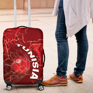 Tunisia Football Luggage Cover Eagle Cracked Texture Athletic