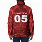 Custom Tunisia Football Padded Jacket Eagle Cracked Texture Athletic