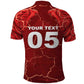 Custom Tunisia Football Polo Shirt Eagle Cracked Texture Athletic