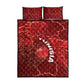 Tunisia Football Quilt Bed Set Eagle Cracked Texture Athletic
