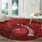 Tunisia Football Round Carpet Eagle Cracked Texture Athletic