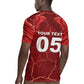 Custom Tunisia Football Rugby Jersey Eagle Cracked Texture Athletic