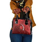 Tunisia Football Shoulder Handbag Eagle Cracked Texture Athletic