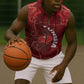 Custom Tunisia Football Sleeveless Zip Hoodie Eagle Cracked Texture Athletic