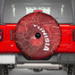 Tunisia Football Spare Tire Cover Eagle Cracked Texture Athletic