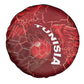 Tunisia Football Spare Tire Cover Eagle Cracked Texture Athletic