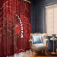 Tunisia Football Window Curtain Eagle Cracked Texture Athletic