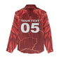 Custom Tunisia Football Women Casual Shirt Eagle Cracked Texture Athletic