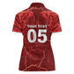 Custom Tunisia Football Women Polo Shirt Eagle Cracked Texture Athletic