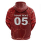 Custom Tunisia Football Zip Hoodie Eagle Cracked Texture Athletic