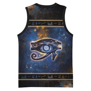 Egypt Eye Of Ra Basketball Jersey Galaxy Zodiac Universe