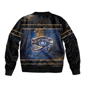 Egypt Eye Of Ra Bomber Jacket Galaxy Zodiac Universe