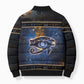 Egypt Eye Of Ra Bomber Puffer Jacket Galaxy Zodiac Universe