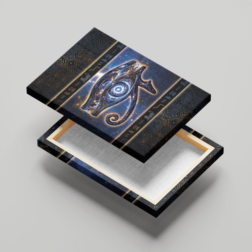 Egypt Eye Of Ra Canvas Wall Art Galaxy Zodiac Universe