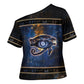 Egypt Eye Of Ra Cross Shoulder Shirt Galaxy Zodiac Universe