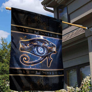 Egypt Eye Of Ra Garden Flag Galaxy Zodiac Universe