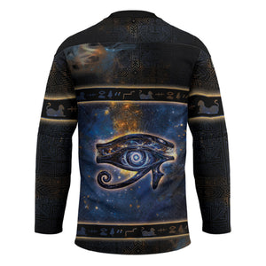 Egypt Eye Of Ra Hockey Jersey Galaxy Zodiac Universe