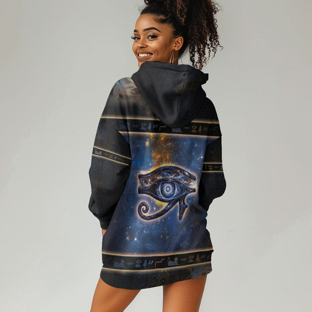 Egypt Eye Of Ra Hoodie Dress Galaxy Zodiac Universe