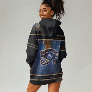Egypt Eye Of Ra Hoodie Dress Galaxy Zodiac Universe