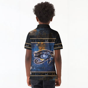 Egypt Eye Of Ra Kid Polo Shirt Galaxy Zodiac Universe