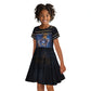 Egypt Eye Of Ra Kid Short Sleeve Dress Galaxy Zodiac Universe