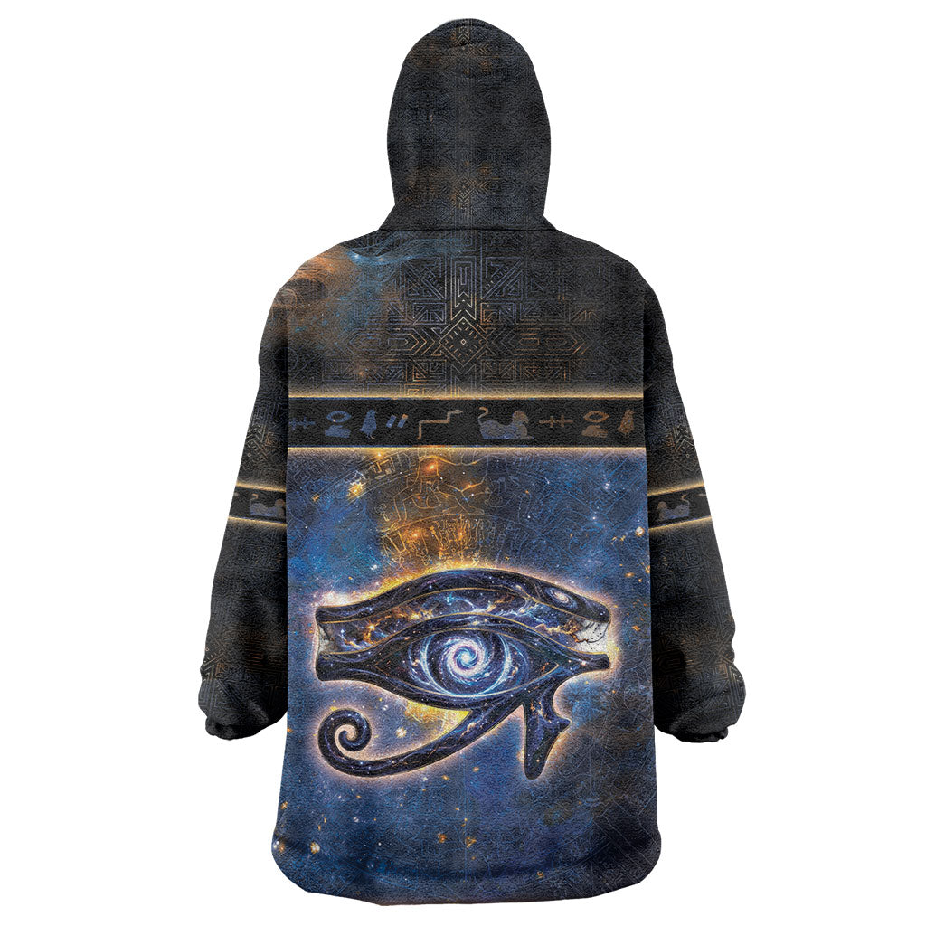 Egypt Eye Of Ra Kid Wearable Blanket Hoodie Galaxy Zodiac Universe