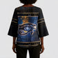 Egypt Eye Of Ra Kimono Sleeve Blouse Galaxy Zodiac Universe