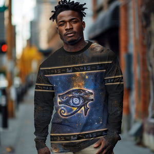 Egypt Eye Of Ra Long Sleeve Shirt Galaxy Zodiac Universe
