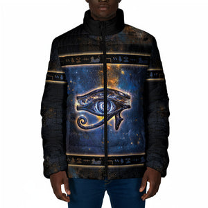 Egypt Eye Of Ra Padded Jacket Galaxy Zodiac Universe