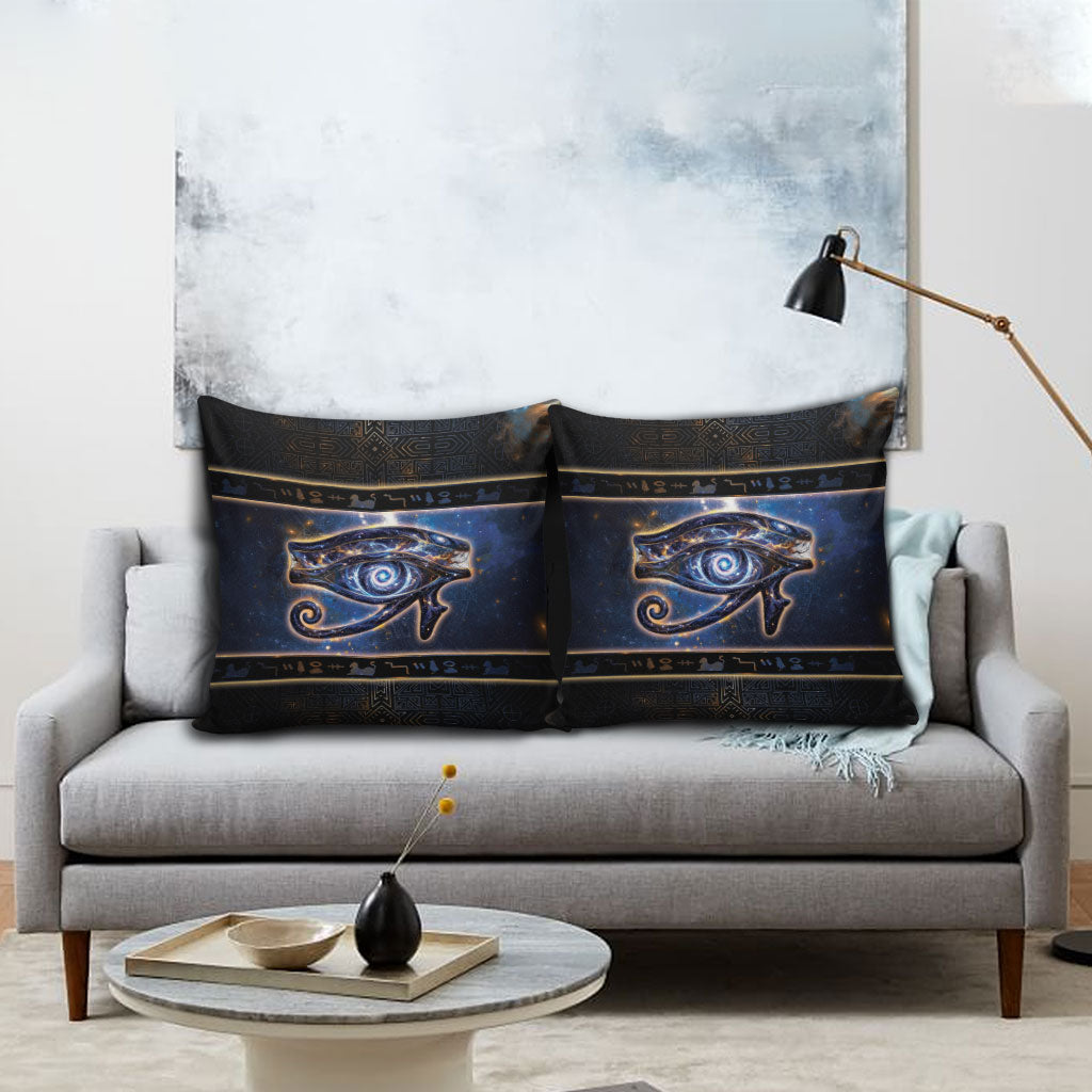Egypt Eye Of Ra Pillow Cover Galaxy Zodiac Universe