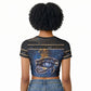 Egypt Eye Of Ra Raglan Cropped T shirt Galaxy Zodiac Universe