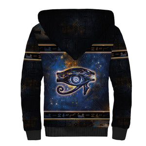Egypt Eye Of Ra Sherpa Hoodie Galaxy Zodiac Universe