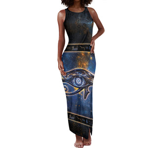 Egypt Eye Of Ra Tank Maxi Dress Galaxy Zodiac Universe