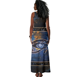 Egypt Eye Of Ra Tank Maxi Dress Galaxy Zodiac Universe