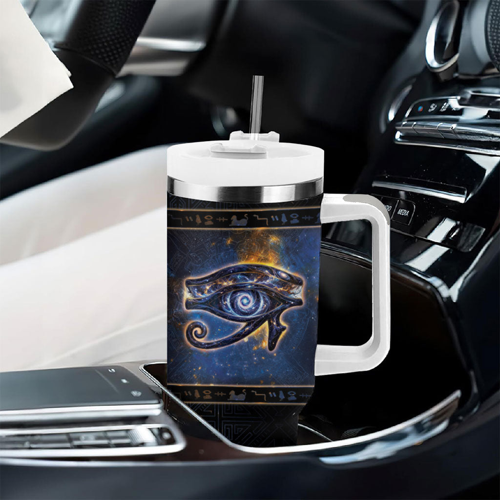 Egypt Eye Of Ra Tumbler With Handle Galaxy Zodiac Universe