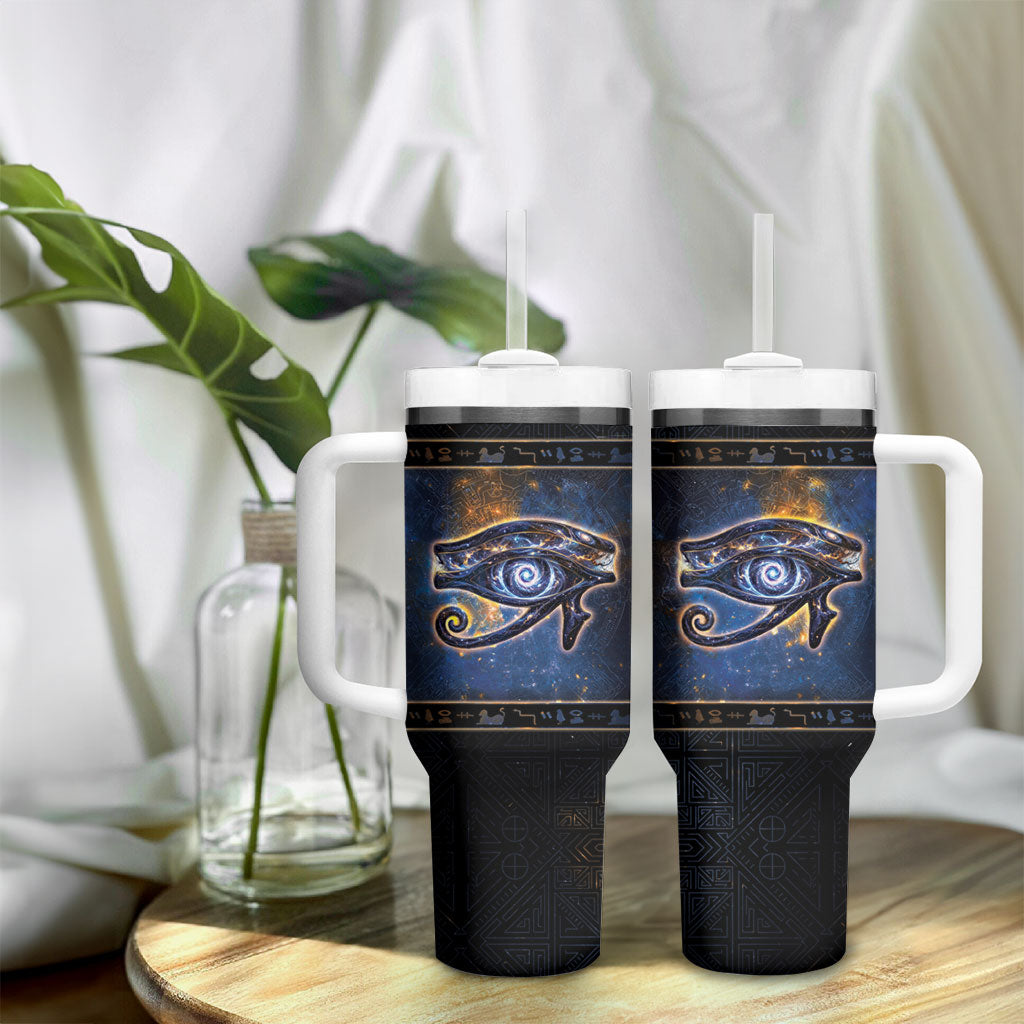 Egypt Eye Of Ra Tumbler With Handle Galaxy Zodiac Universe
