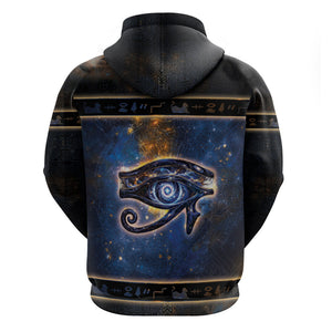 Egypt Eye Of Ra Zip Hoodie Galaxy Zodiac Universe