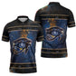 Egypt Eye Of Ra Zipper Polo Shirt Galaxy Zodiac Universe