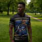 Egypt Eye Of Ra Zipper Polo Shirt Galaxy Zodiac Universe