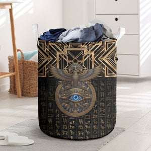Egypt Eye of Horus Laundry Basket Hieroglyphics Patterns Retro Style