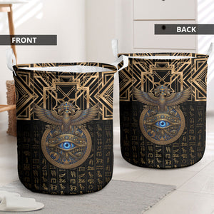 Egypt Eye of Horus Laundry Basket Hieroglyphics Patterns Retro Style
